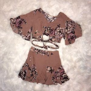 Crop Top and skirt set